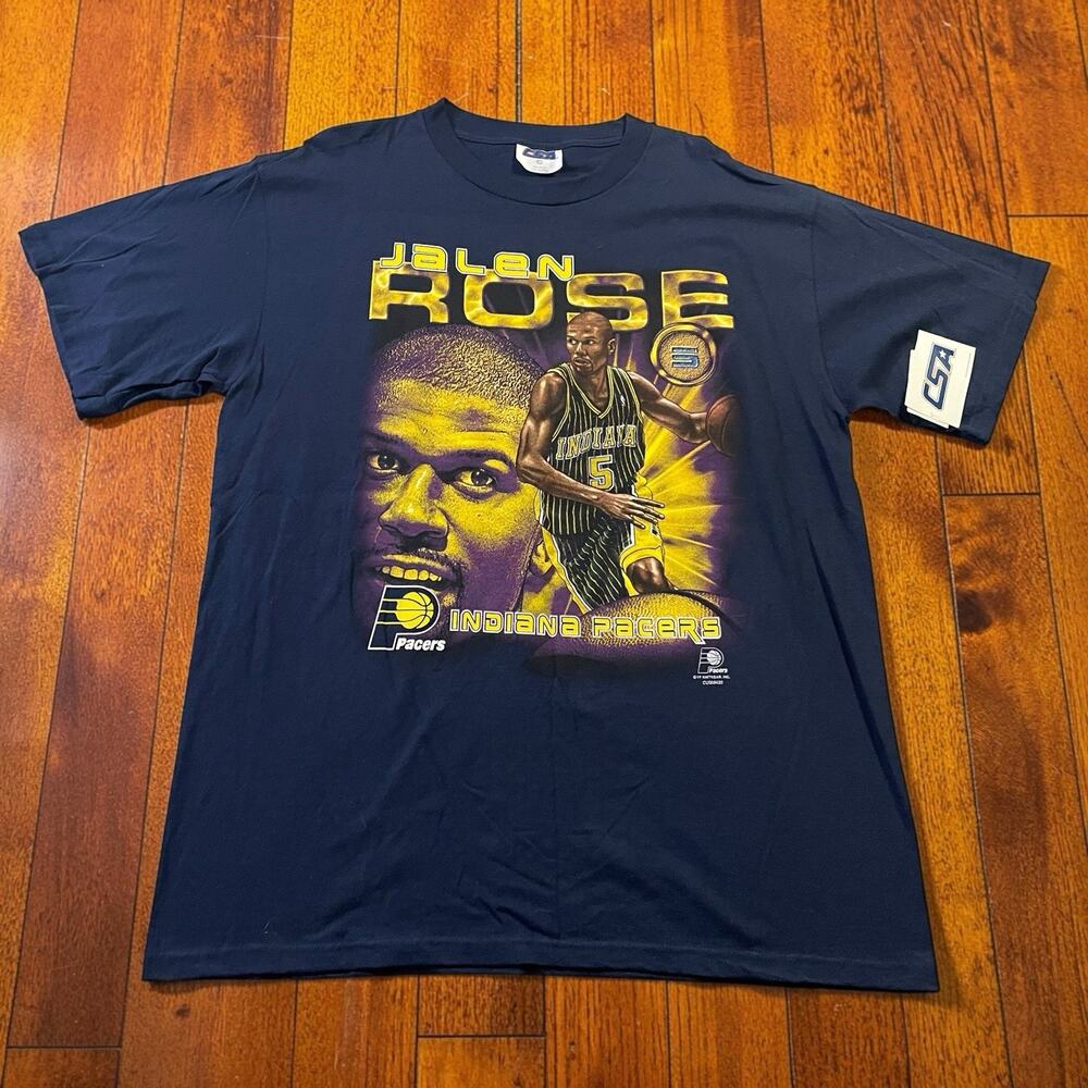 Vintage Jalen Rose Indiana Pacers CSA Shirt XL NWT VF Knitwear Hoop Tee 90s